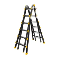 Vouwladder PRO telescopisch 4x6 black