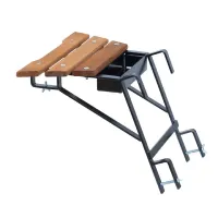 Ladder muurafhouder Zwart (sport 40 mm)